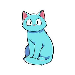 Purr sticker illustration
